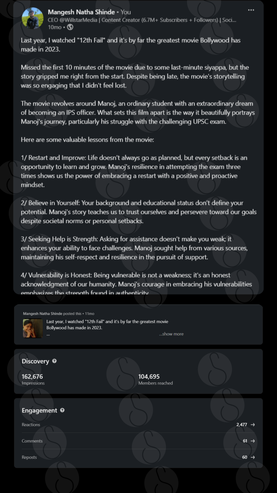Founder content system preview